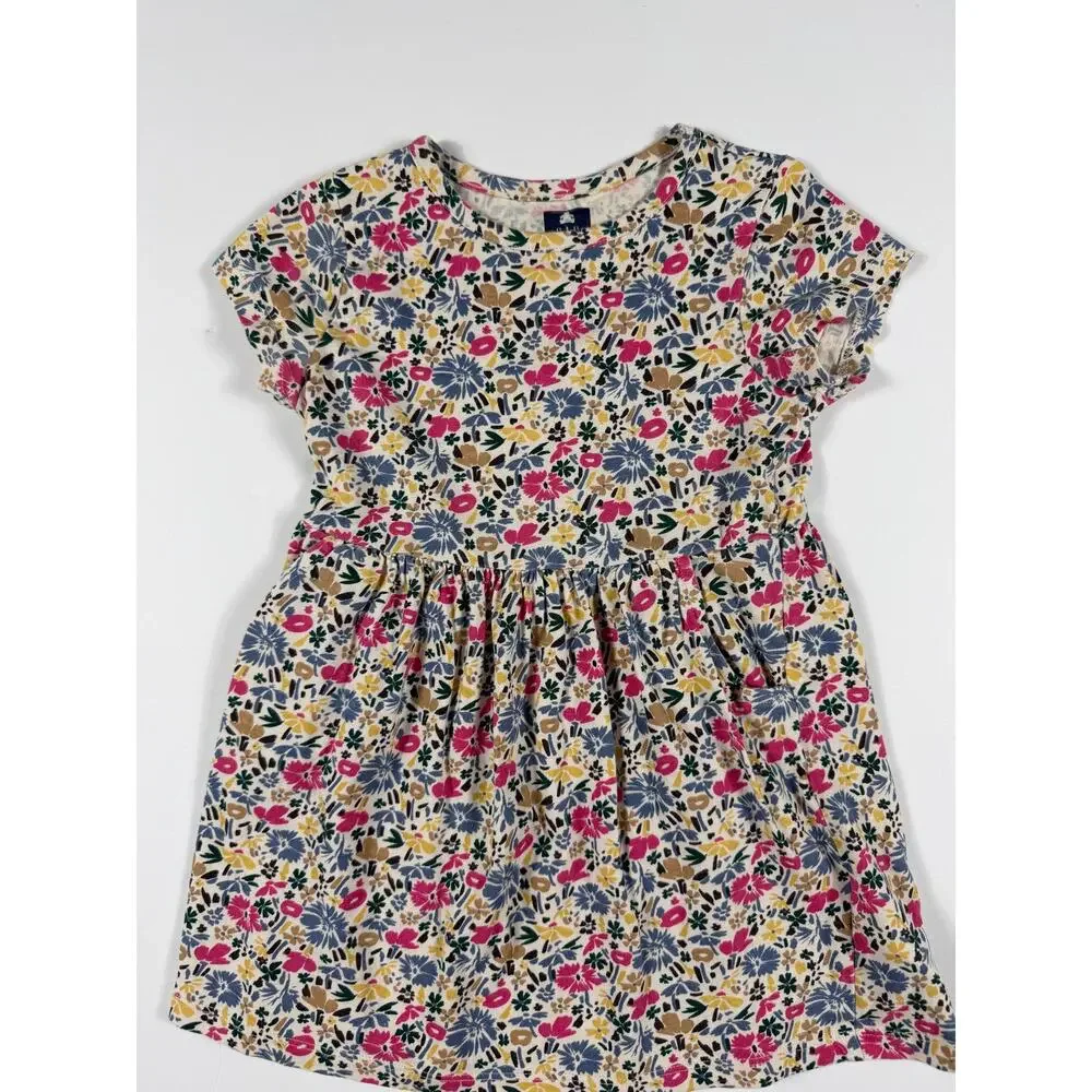 Gap Playtime Favorites Organic Cotton Floral Pocket Dress Size 4 Years